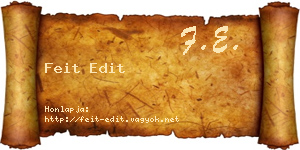 Feit Edit névjegykártya