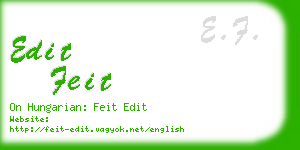 edit feit business card